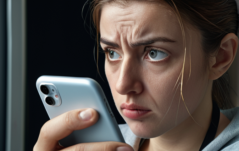 **

Prompt: *A person looking concerned at their phone, with phishing email examples subtly in the background. Focus on the potential vulnerability to online scams.*

**