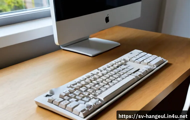 Home 17 한글과 기호 문자 - Photorealistic close-up of a clean Scandinavian home-office desk in Stockholm, an unmarked white com...
